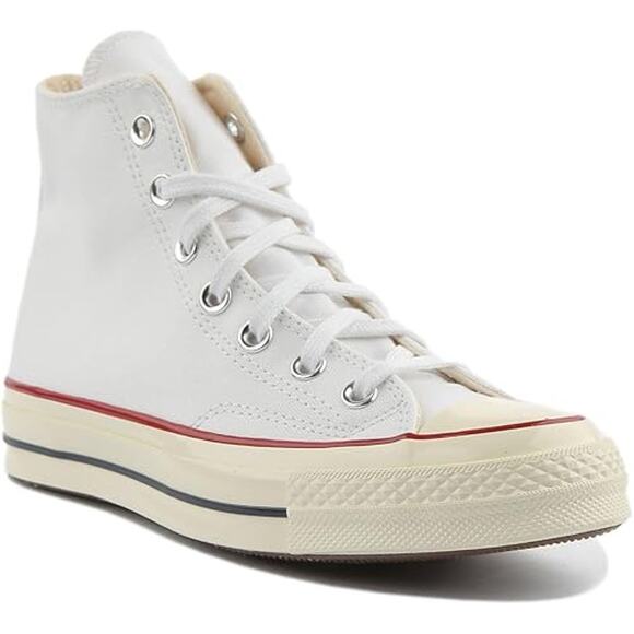 NWT Converse Unisex high top Sneaker, White Garnet Egret-Size 6 US Men - Picture 1 of 13